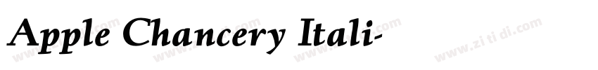 Apple Chancery Itali字体转换